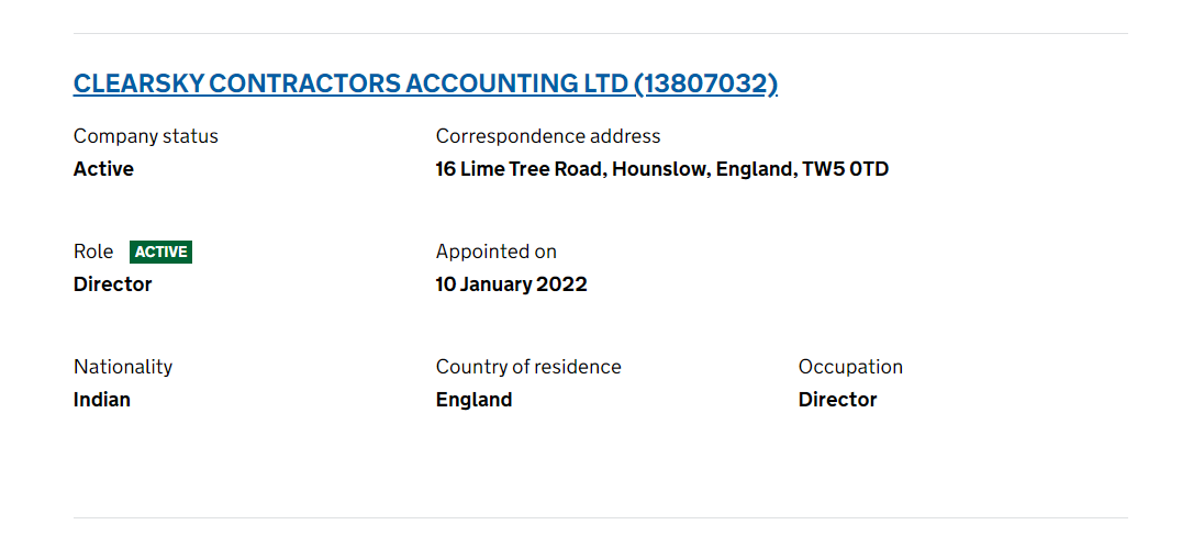 Example of potential umbrella company cloning